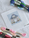 Mini Bookshop HandPainted Needlepoint Canvas on 18 Mesh